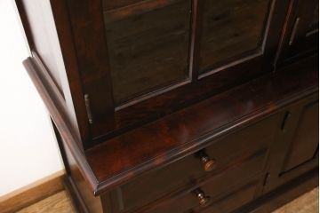 中古　神居民芸家具　和洋どちらの空間にも馴染むキャビネット(食器棚、カップボード、収納棚、戸棚)(R-060820)