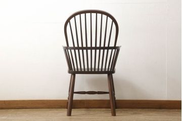 中古　美品　松本民芸家具　すっきりとしたデザインが美しい#509C型ウィンザーチェア(アームチェア、ダイニングチェア、板座チェア、ウインザーチェア)(定価約13万8千円)(R-060825)