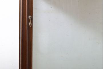 和製ビンテージ　国産指物　花梨(カリン)材　艶やかな木肌が上品な雰囲気を醸し出す高級ガラスケース(ヴィンテージ、ショーケース、飾り棚、陳列棚、ガラス棚、キャビネット)(R-060827)