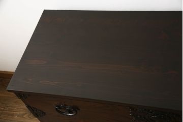 中古　岩谷堂箪笥　凝ったつくりの金具が和の雰囲気を高めるテレビ台(ローボード、AVボード、衣装箪笥、収納箪笥、和タンス、引き出し)(R-060834)