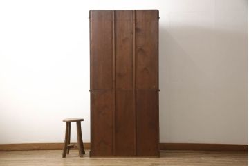 和製アンティーク　栓材　大正ロマン　個性的なデザインが目を惹くキャビネット(食器棚、カップボード、収納棚、戸棚)(R-060838)