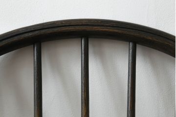 中古　飛騨産業　PROVINCIAL(プロヴィンシャル・プロビンシャル)　キツツキ　オーク材　背板のデザインがおしゃれなボウバックチェア(ウィンザーチェア、板座チェア、ダイニングチェア、椅子、イス、ウインザーチェア)(定価約15万円)(R-060839)