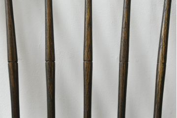 中古　飛騨産業　PROVINCIAL(プロヴィンシャル・プロビンシャル)　キツツキ　オーク材　背板のデザインがおしゃれなボウバックチェア(ウィンザーチェア、板座チェア、ダイニングチェア、椅子、イス、ウインザーチェア)(定価約15万円)(R-060839)