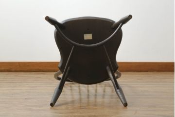 中古　飛騨産業　PROVINCIAL(プロヴィンシャル・プロビンシャル)　キツツキ　オーク材　背板のデザインがおしゃれなボウバックチェア(ウィンザーチェア、板座チェア、ダイニングチェア、椅子、イス、ウインザーチェア)(定価約15万円)(R-060839)