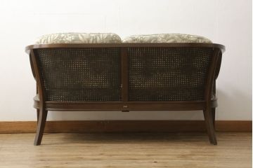 中古　カリモク家具　domani(ドマーニ)　涼しげな佇まいが魅力的なソファ(ラブソファ、2人掛け、2P)(R-060841)
