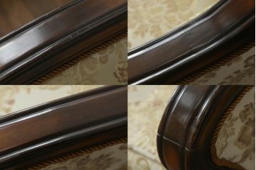 中古　ヨーロッパ輸入家具　大型　クラシカルで品のある佇まいが魅力の2.5人掛けソファ(2人掛けソファ、3人掛けソファ)(R-060844)
