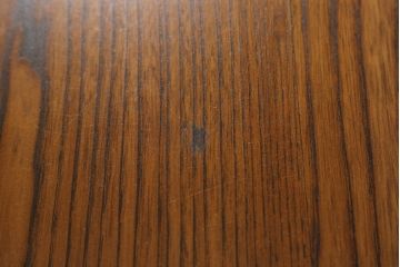 中古　欅(ケヤキ)材　和の趣溢れる文机と小引き出しのセット(座机、ローテーブル、在宅ワーク、デスク、収納)(R-060849)