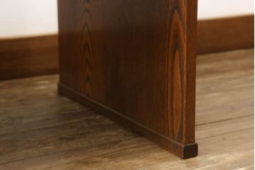 中古　欅(ケヤキ)材　和の趣溢れる文机と小引き出しのセット(座机、ローテーブル、在宅ワーク、デスク、収納)(R-060849)