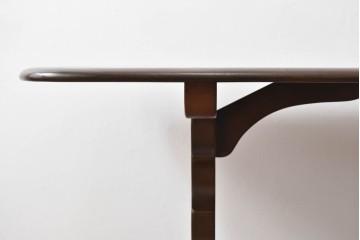 イギリスヴィンテージ　ERCOL(アーコール)　エルム材　クラシカルな雰囲気漂うダイニングテーブル(ヴィンテージ、4人掛け、6人掛け、食卓、作業台)(R-060852)