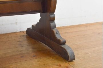 イギリスビンテージ　ERCOL(アーコール)　エルム材　クラシカルな雰囲気漂うダイニングテーブル(ヴィンテージ、4人掛け、6人掛け、食卓、作業台)(R-060853)