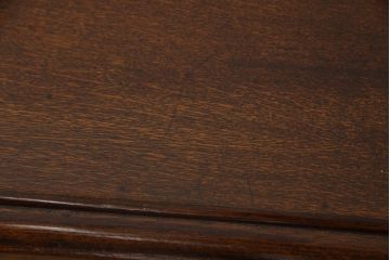 イギリスアンティーク　オーク材　ステンドグラスのデザインが可愛らしいブックケース(本箱、収納棚、戸棚キャビネット)(R-060856)