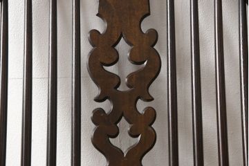 和製ビンテージ　松本民芸家具　#44A型　洋風のクラシカルなデザインが美しいウィンザーチェア(ヴィンテージ、アームチェア、板座チェア、ダイニングチェア、椅子、イス、ウインザーチェア)(定価約18万円)(R-060863)