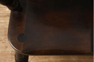 和製ビンテージ　松本民芸家具　#44A型　洋風のクラシカルなデザインが美しいウィンザーチェア(ヴィンテージ、アームチェア、板座チェア、ダイニングチェア、椅子、イス、ウインザーチェア)(定価約18万円)(R-060863)