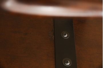 和製ビンテージ　松本民芸家具　#44A型　洋風のクラシカルなデザインが美しいウィンザーチェア(ヴィンテージ、アームチェア、板座チェア、ダイニングチェア、椅子、イス、ウインザーチェア)(定価約18万円)(R-060863)