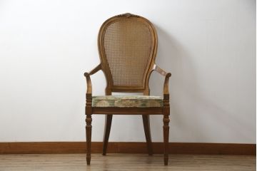 中古　DREXEL HERITAGE(ドレクセルヘリテイジ)　Cameo Classics(キャメオクラシックス)　格調高い雰囲気が魅力のマホガニー製アームチェア(イス、椅子、ダイニングチェア)(定価約35万円)(R-060870)