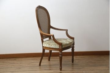 中古　DREXEL HERITAGE(ドレクセルヘリテイジ)　Cameo Classics(キャメオクラシックス)　格調高い雰囲気が魅力のマホガニー製アームチェア(イス、椅子、ダイニングチェア)(定価約35万円)(R-060870)