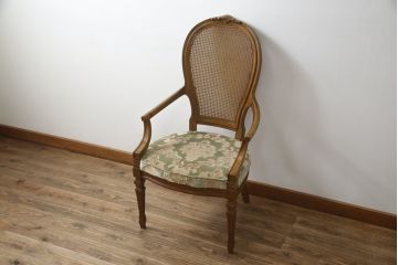 中古　DREXEL HERITAGE(ドレクセルヘリテイジ)　Cameo Classics(キャメオクラシックス)　格調高い雰囲気が魅力のマホガニー製アームチェア(イス、椅子、ダイニングチェア)(定価約35万円)(R-060870)