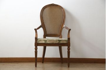 中古　DREXEL HERITAGE(ドレクセルヘリテイジ)　Cameo Classics(キャメオクラシックス)　格調高い雰囲気が魅力のマホガニー製アームチェア(イス、椅子、ダイニングチェア)(定価約35万円)(R-060871)