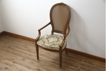 中古　DREXEL HERITAGE(ドレクセルヘリテイジ)　Cameo Classics(キャメオクラシックス)　格調高い雰囲気が魅力のマホガニー製アームチェア(イス、椅子、ダイニングチェア)(定価約35万円)(R-060871)