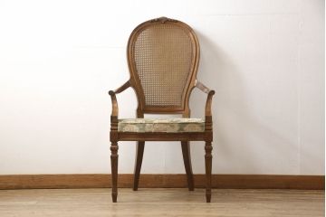 中古　DREXEL HERITAGE(ドレクセルヘリテイジ)　Cameo Classics(キャメオクラシックス)　格調高い雰囲気が魅力のマホガニー製アームチェア(イス、椅子、ダイニングチェア)(定価約35万円)(R-060872)