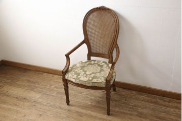 中古　DREXEL HERITAGE(ドレクセルヘリテイジ)　Cameo Classics(キャメオクラシックス)　格調高い雰囲気が魅力のマホガニー製アームチェア(イス、椅子、ダイニングチェア)(定価約35万円)(R-060872)