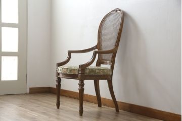 中古　DREXEL HERITAGE(ドレクセルヘリテイジ)　Cameo Classics(キャメオクラシックス)　格調高い雰囲気が魅力のマホガニー製アームチェア(イス、椅子、ダイニングチェア)(定価約35万円)(R-060873)