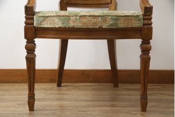 中古　DREXEL HERITAGE(ドレクセルヘリテイジ)　Cameo Classics(キャメオクラシックス)　格調高い雰囲気が魅力のマホガニー製アームチェア(イス、椅子、ダイニングチェア)(定価約35万円)(R-060873)