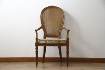 中古　DREXEL HERITAGE(ドレクセルヘリテイジ)　Cameo Classics(キャメオクラシックス)　格調高い雰囲気が魅力のマホガニー製アームチェア(イス、椅子、ダイニングチェア)(定価約35万円)(R-060877)