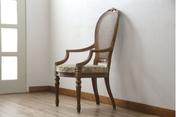 中古　DREXEL HERITAGE(ドレクセルヘリテイジ)　Cameo Classics(キャメオクラシックス)　格調高い雰囲気が魅力のマホガニー製アームチェア(イス、椅子、ダイニングチェア)(定価約35万円)(R-060877)