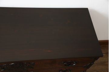 中古　美品　岩谷堂箪笥　天板リメイク　存在感のある金具が和の趣あふれる衣装箪笥(和タンス、引き出し、リビングボード)(R-060884)