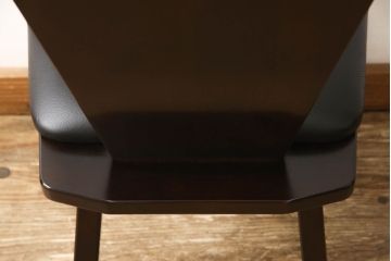 中古　美品　星野民芸(星野民藝)　個性的なデザインが存在感を放つダイニングチェア(椅子、イス)(R-060887)