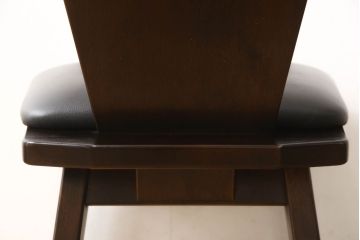中古　美品　星野民芸(星野民藝)　個性的なデザインが存在感を放つダイニングチェア(椅子、イス)(R-060887)