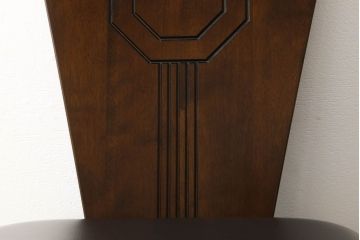 中古　美品　星野民芸(星野民藝)　個性的なデザインが存在感を放つダイニングチェア2脚セット(椅子、イス)(R-060888)
