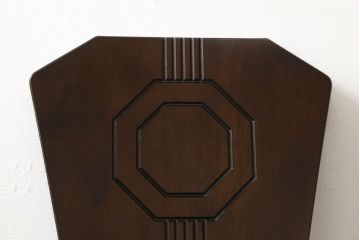 中古　美品　星野民芸(星野民藝)　個性的なデザインが存在感を放つダイニングチェア2脚セット(椅子、イス)(R-060888)