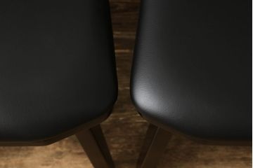 中古　美品　星野民芸(星野民藝)　個性的なデザインが存在感を放つダイニングチェア2脚セット(椅子、イス)(R-060888)