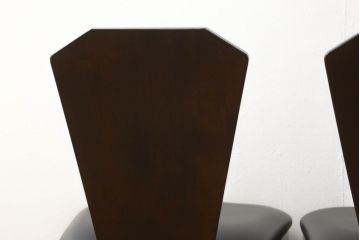 中古　美品　星野民芸(星野民藝)　個性的なデザインが存在感を放つダイニングチェア2脚セット(椅子、イス)(R-060888)