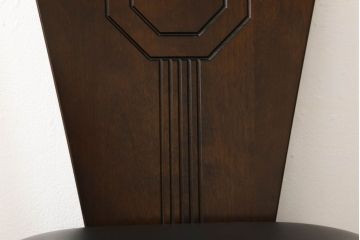 中古　美品　星野民芸(星野民藝)　個性的なデザインが存在感を放つダイニングチェア2脚セット(椅子、イス)(R-060889)