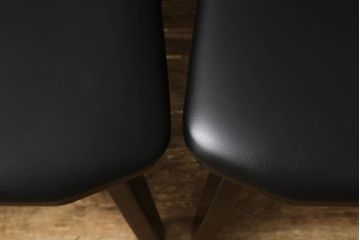 中古　美品　星野民芸(星野民藝)　個性的なデザインが存在感を放つダイニングチェア2脚セット(椅子、イス)(R-060889)