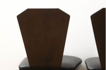 中古　美品　星野民芸(星野民藝)　個性的なデザインが存在感を放つダイニングチェア2脚セット(椅子、イス)(R-060889)