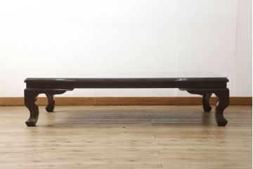 中古　韓国民芸家具　華やかな螺鈿(ラデン)細工が目を惹く座卓(ローテーブル)(R-060892)
