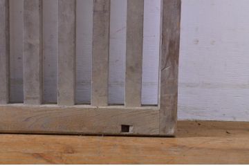 アンティーク建具　和の風情漂う荒格子戸2枚セット(格子戸、引き戸)(R-060906)