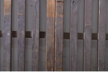 アンティーク建具　和の風情漂う荒格子戸2枚セット(格子戸、引き戸)(R-060906)