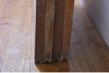 アンティーク建具　すりガラス　素通しガラス　ダイヤガラス　組子細工が美しいガラス戸4枚セット(引き戸)(R-060907)
