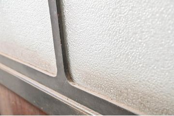 アンティーク建具　ダイヤガラス　和の雰囲気漂うガラス帯戸2枚セット(引き戸、ガラス戸、板戸)(R-060908)
