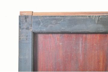 アンティーク建具　ダイヤガラス　和の雰囲気漂うガラス帯戸2枚セット(引き戸、ガラス戸、板戸)(R-060908)