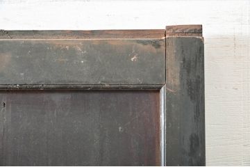 アンティーク建具　ダイヤガラス　和の雰囲気漂うガラス帯戸2枚セット(引き戸、ガラス戸、板戸)(R-060908)