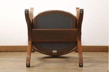 中古　美品　DREXEL HERITAGE(ドレクセルヘリテイジ)　ESPERANTO(エスペラント)　光沢のあるファブリックが高級感を醸し出すアーム付きダイニングチェア(イス、椅子)(定価約24万円)(R-060915)