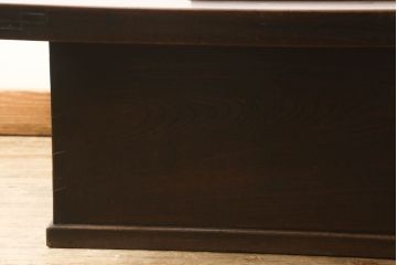 和製アンティーク　総欅(ケヤキ)　和モダンな空間づくりに取り入れやすい関西火鉢(囲炉裏テーブル、長火鉢、木製火鉢、座卓、ローテーブル)(R-060934)
