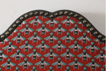 中古　超美品　グッチ(GUCCI)　フローラル&ビー(ハチ)　エキゾチックな雰囲気を醸し出す4パネルスクリーン(フローラルジャカード、ビージャガード、パーテーション、間仕切り、衝立て、折り畳み、つい立て)(定価約308万円)(R-060938)
