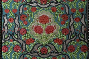 中古　超美品　グッチ(GUCCI)　フローラル&ビー(ハチ)　エキゾチックな雰囲気を醸し出す4パネルスクリーン(フローラルジャカード、ビージャガード、パーテーション、間仕切り、衝立て、折り畳み、つい立て)(定価約308万円)(R-060939)